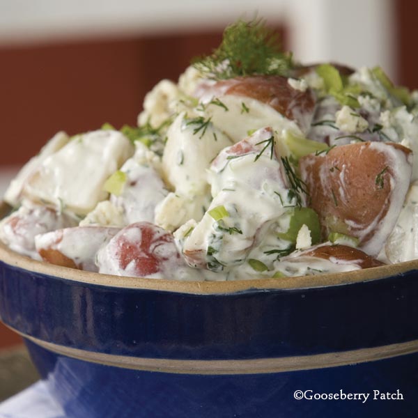 Gooseberry Patch Recipes Blue Cheese Potato Salad from Celebrate